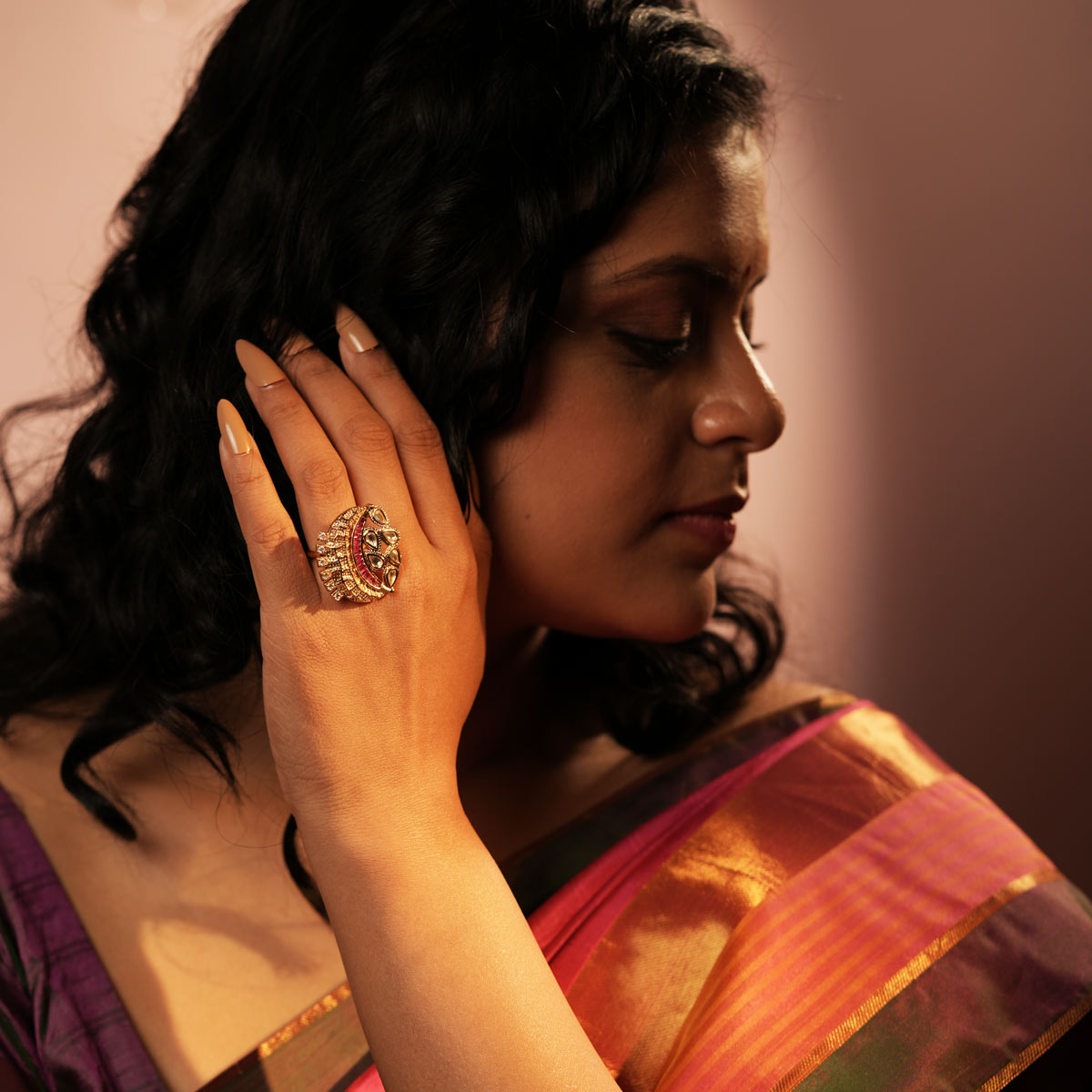 Chandrika Kundan Ring