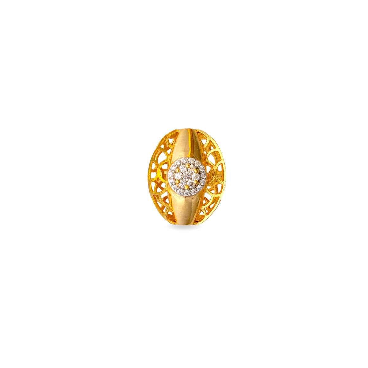 Golden Oval Festive Ring