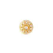 Kundan and Pearl Round Ring