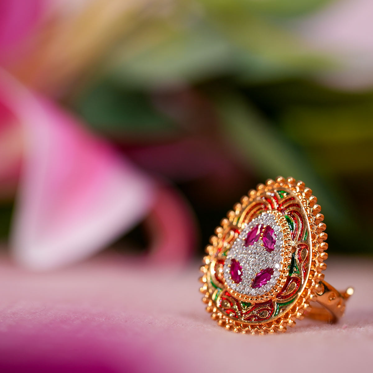 Teeka Meenakari Ring