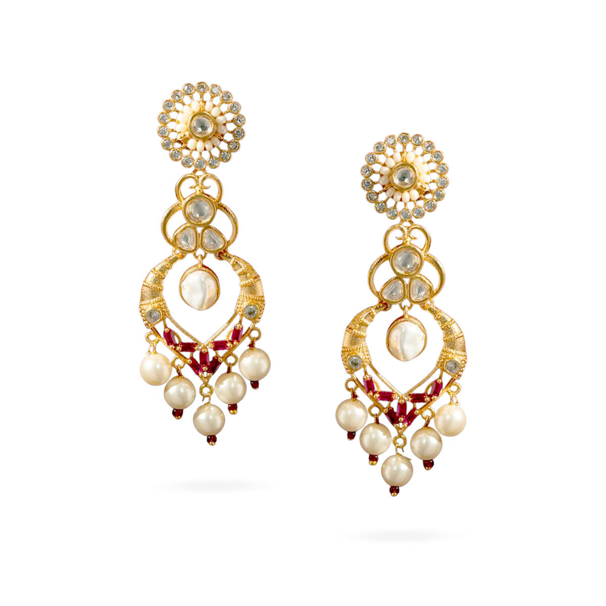 Meenakari Chand Hoops