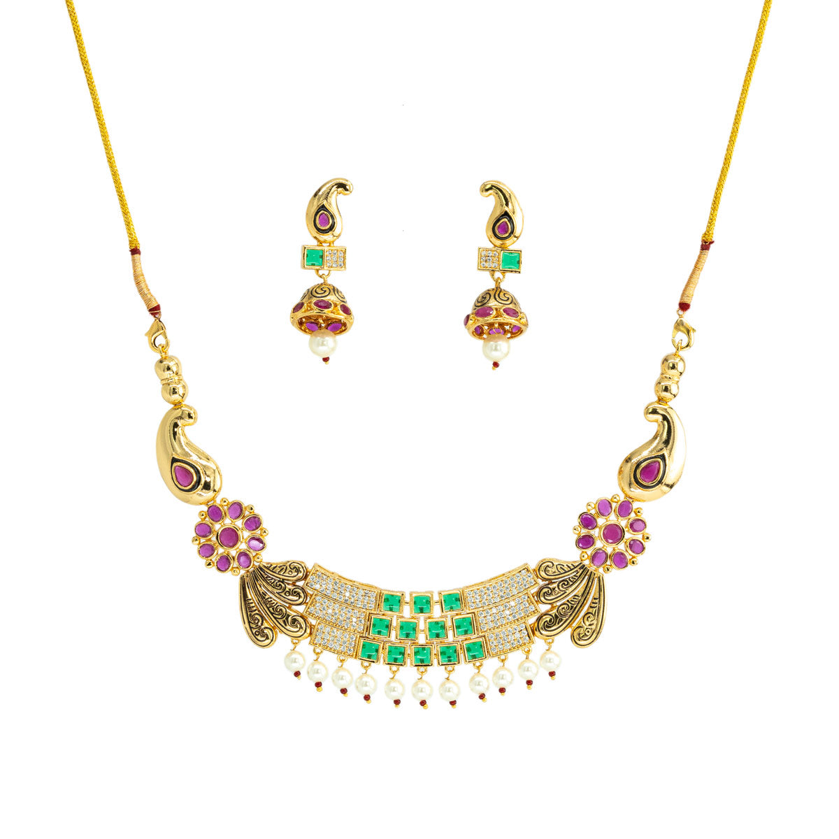 Vibrant Meenakari Haar Set