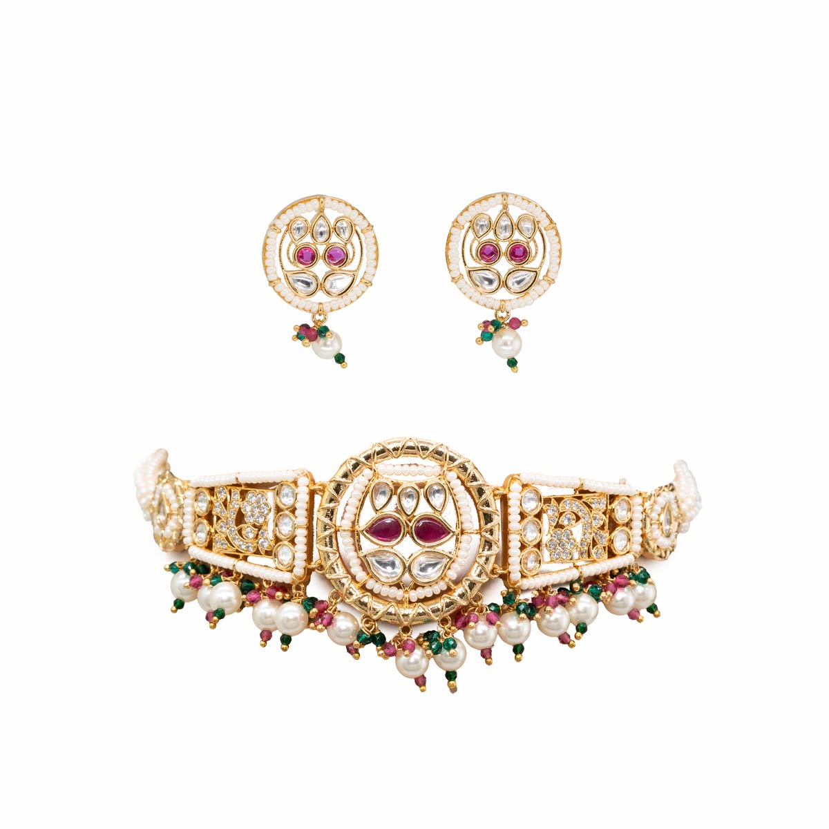 Rajwada Kundan Choker Set