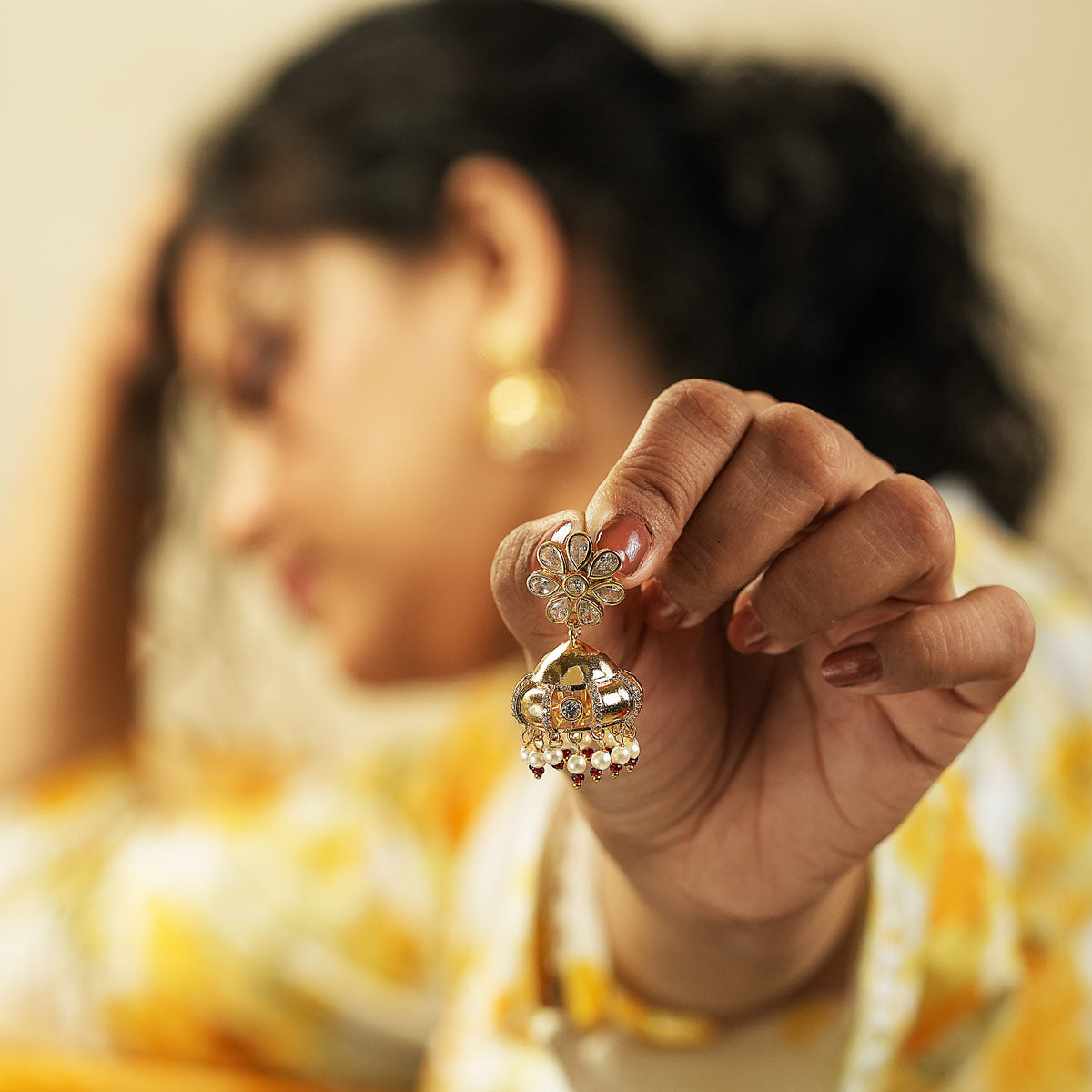 Gulbahar Pearl Jhumkas