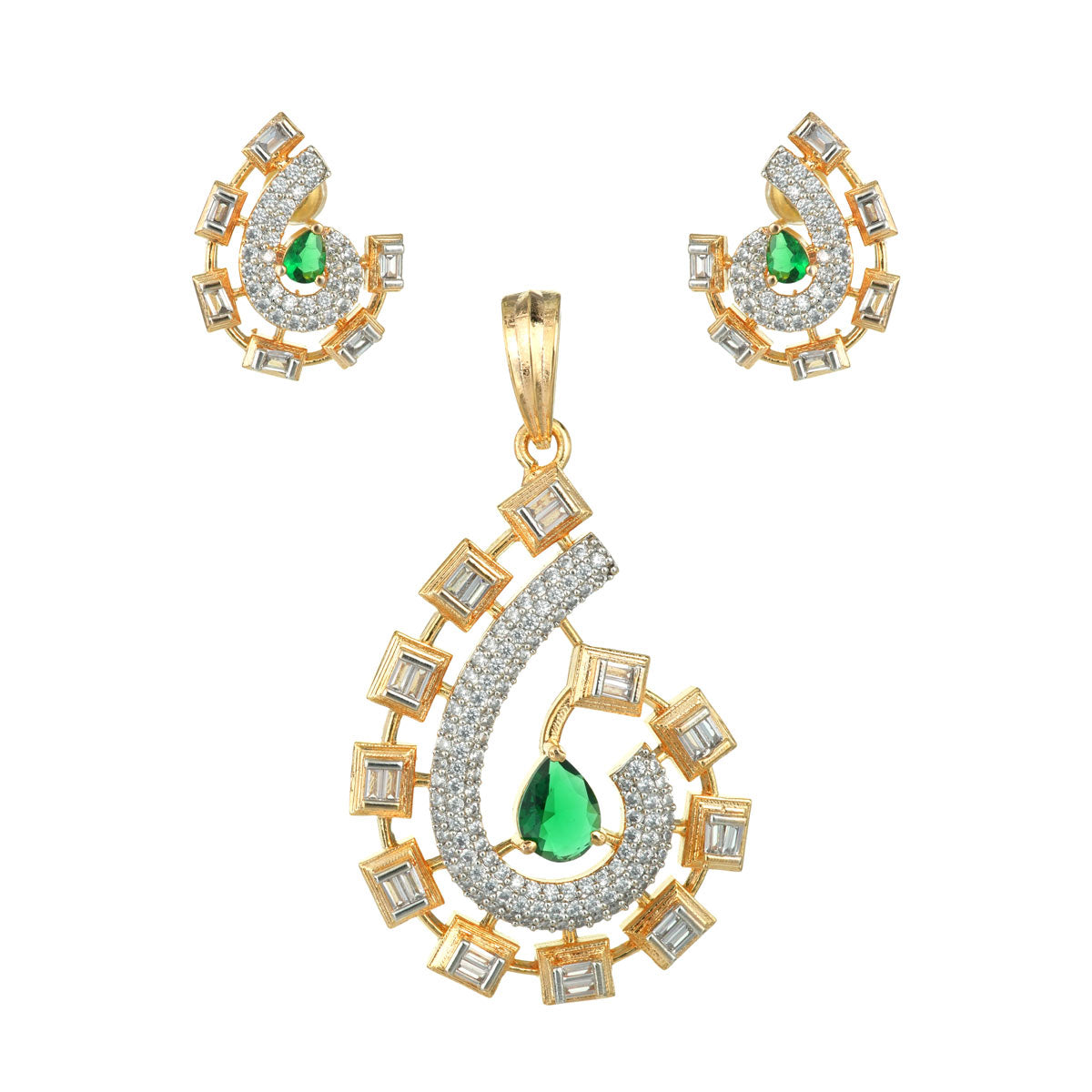 Kundan Stone-Studded Pendant Set