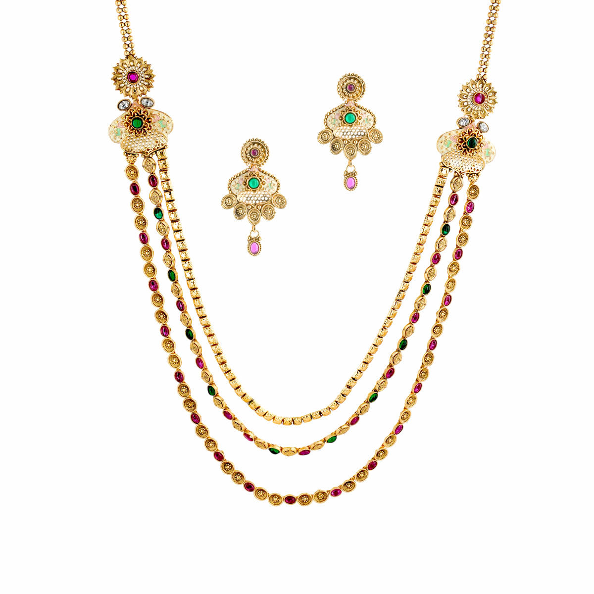 Kundali Triple-Layer Necklace Set