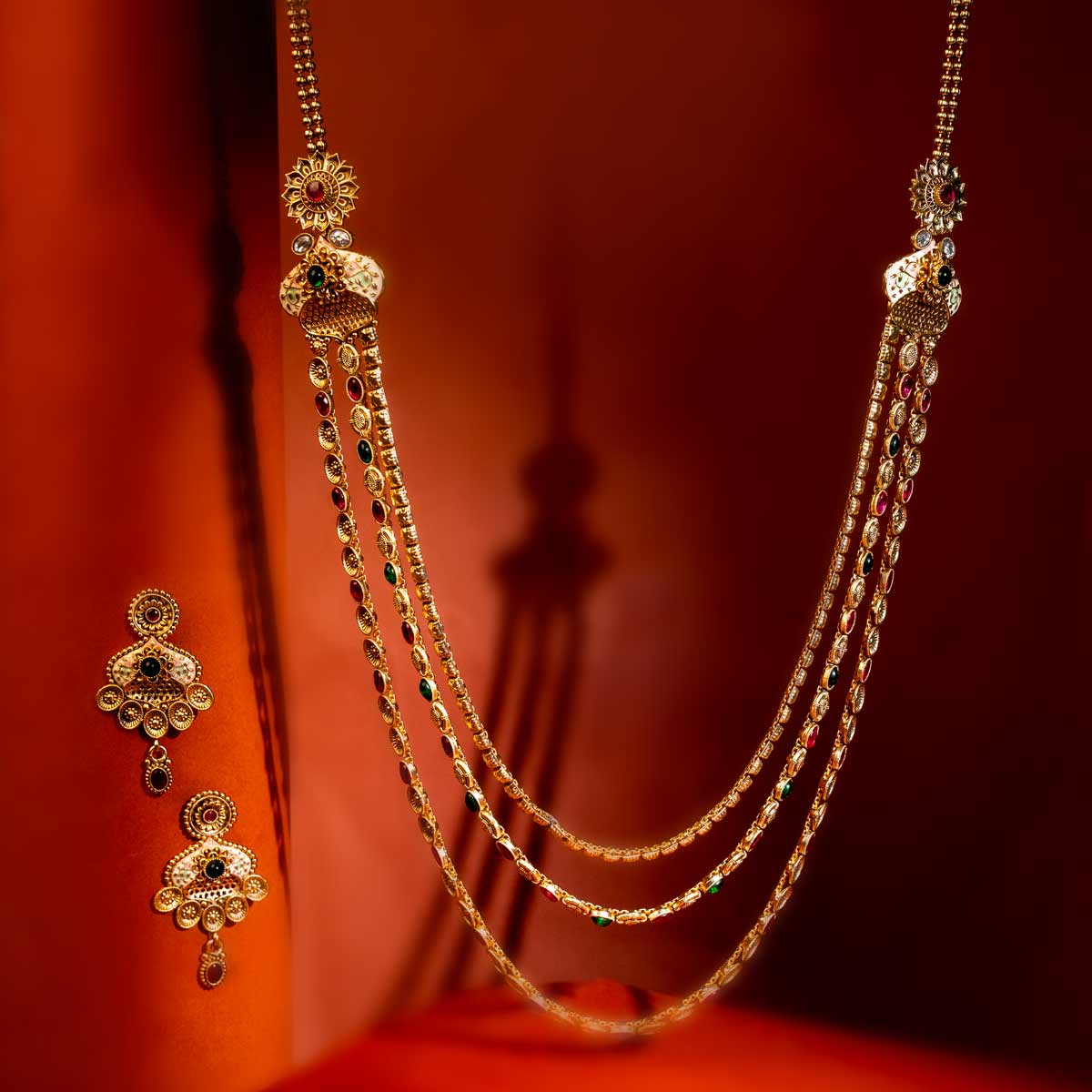 Kundali Triple-Layer Necklace Set