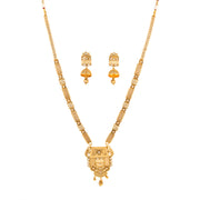 Antique Gold-Plated Temple Jewellery Set