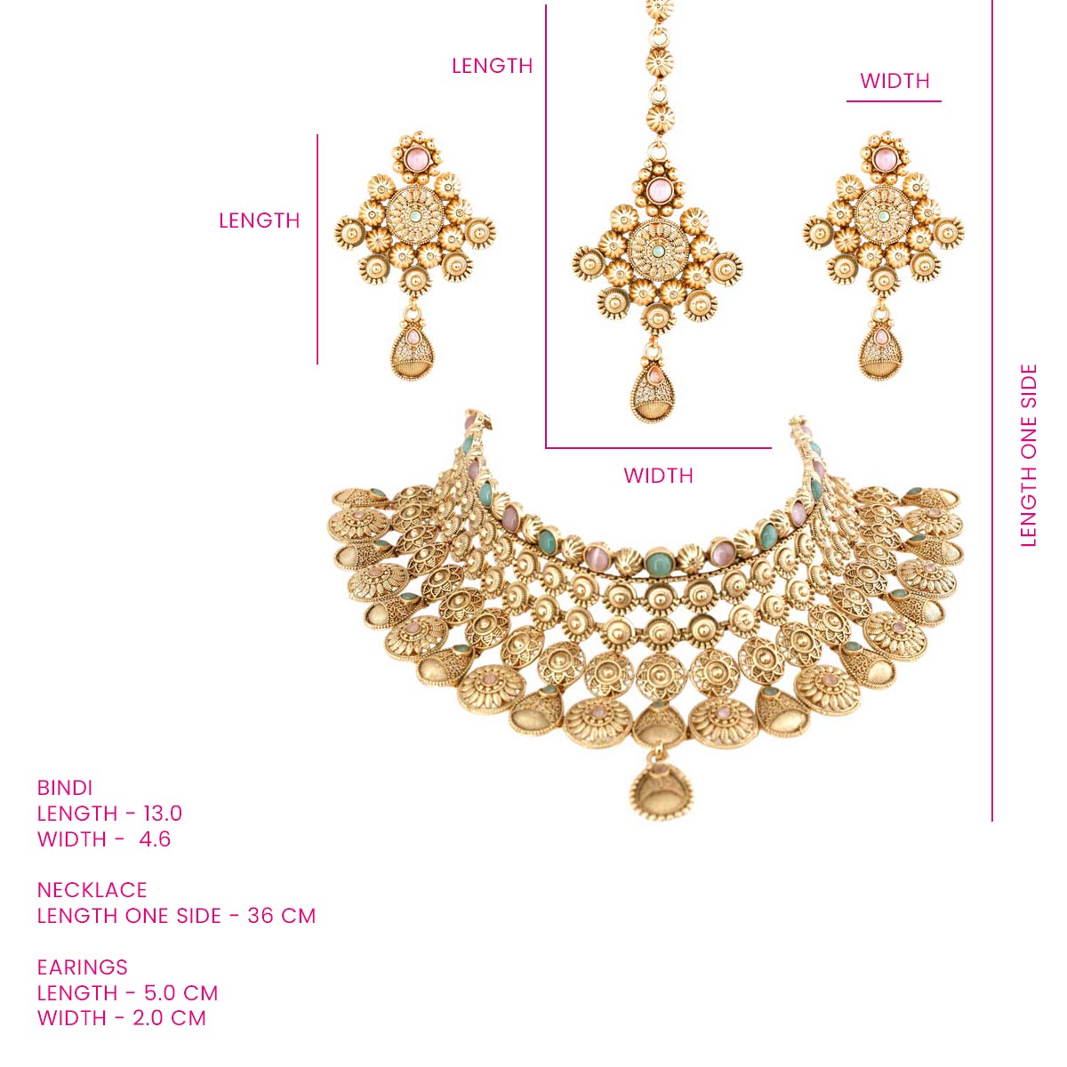 Kanak Pastel Statement Necklace Set