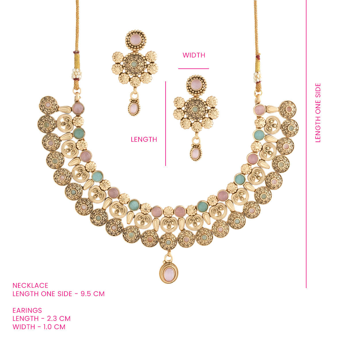 Kanak Pastel Statement Necklace Set