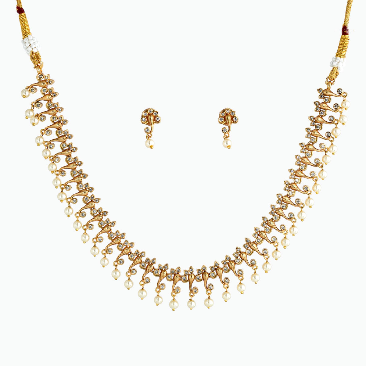 Pearl Charm Necklace Set