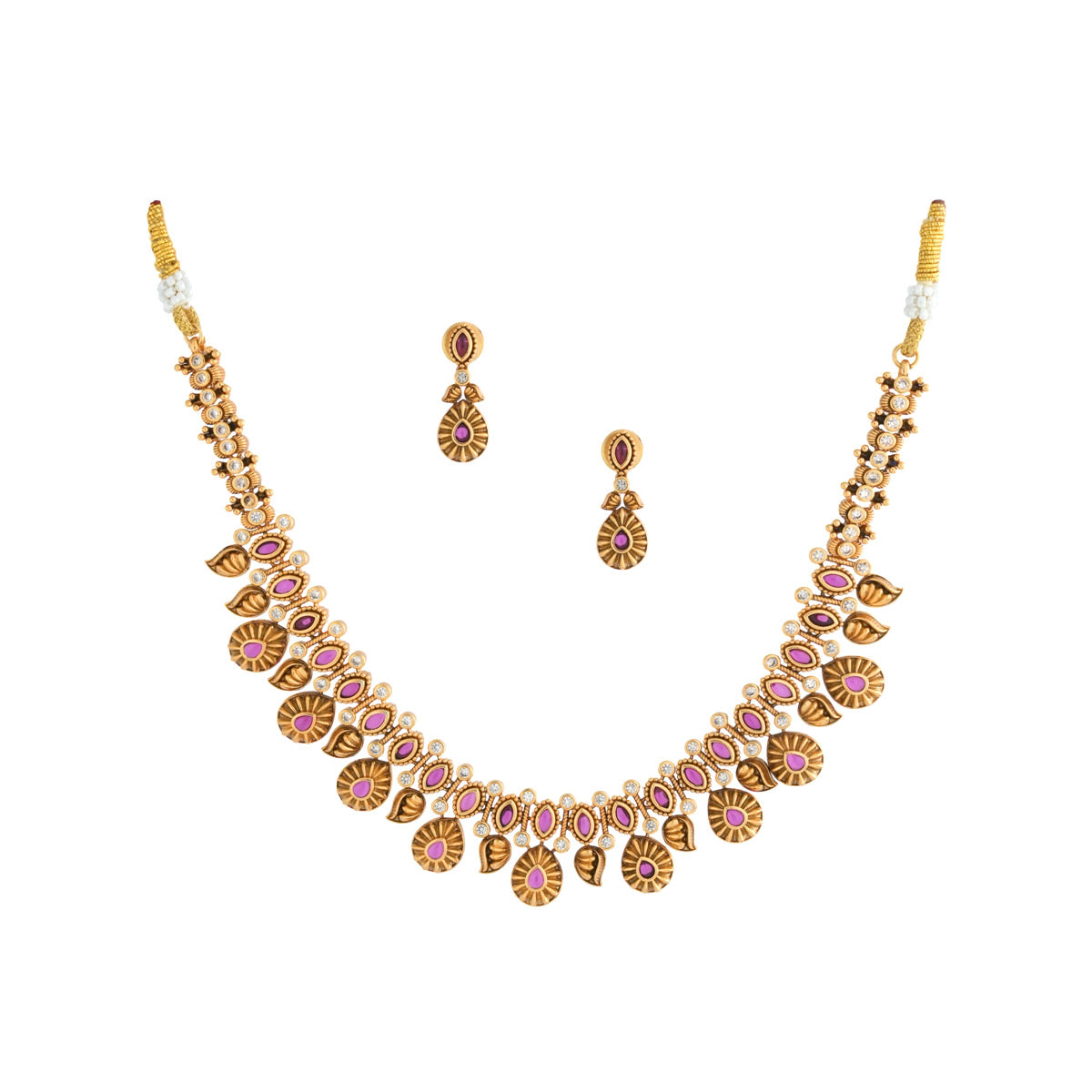 Golden Grace Temple Necklace Set