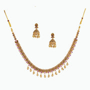 Antique Charm Jhumka Necklace Set