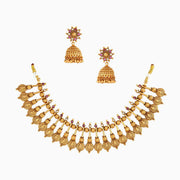 Lakshmi Coin Jhumka Necklace Set