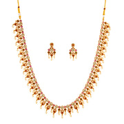 Radiant Pearl Drop Necklace Set