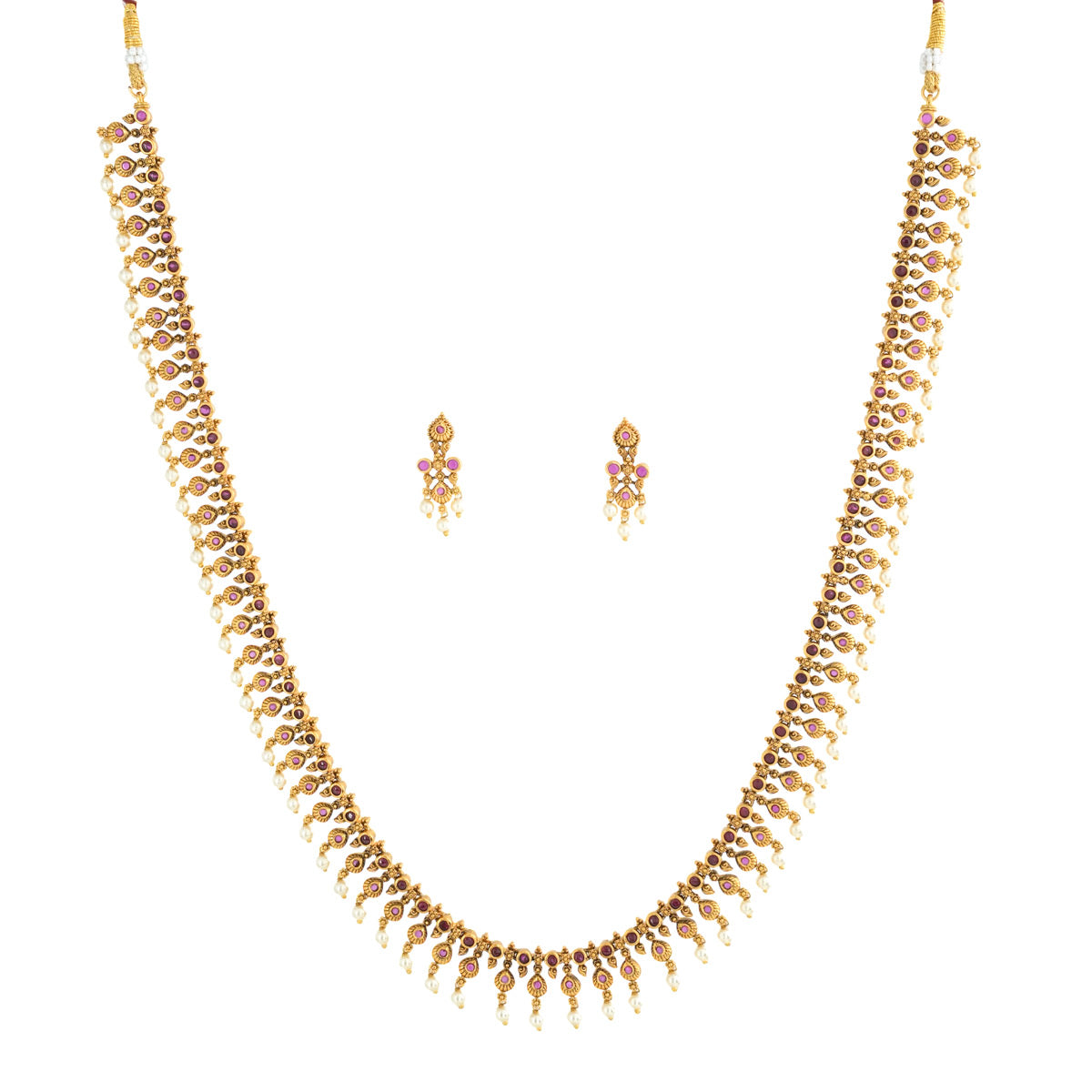 Elegant Droplet Gold Necklace Set