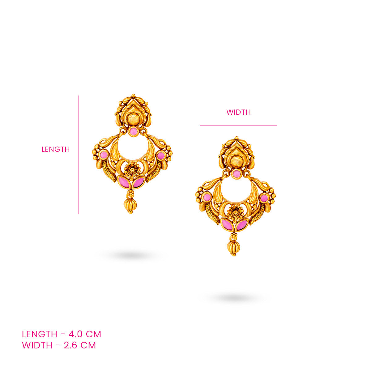 Floral Grace Gold Drop Earrings