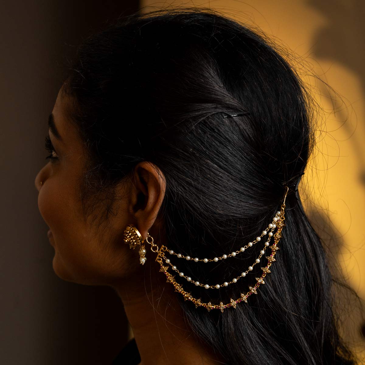 Elegant Starry Bridal Hair Chains