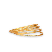 Hammered Gold Bangle - Single Bangle