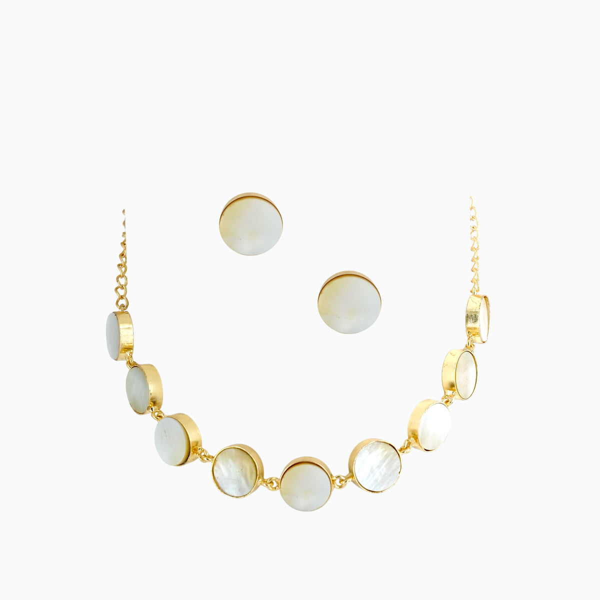 Gold-Plated Mother-of-Pearl Necklace Set