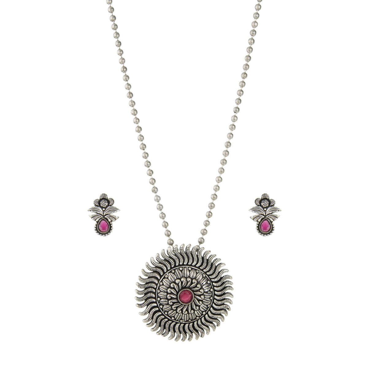 Sun Motif Necklace Set