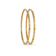 Elegant Ruby and Diamond Bangle - Single Bangle