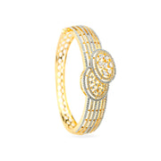 Glittering Zircon Studded Brass Bangle