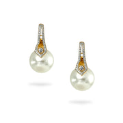 Pearl Drop Zircon Earrings