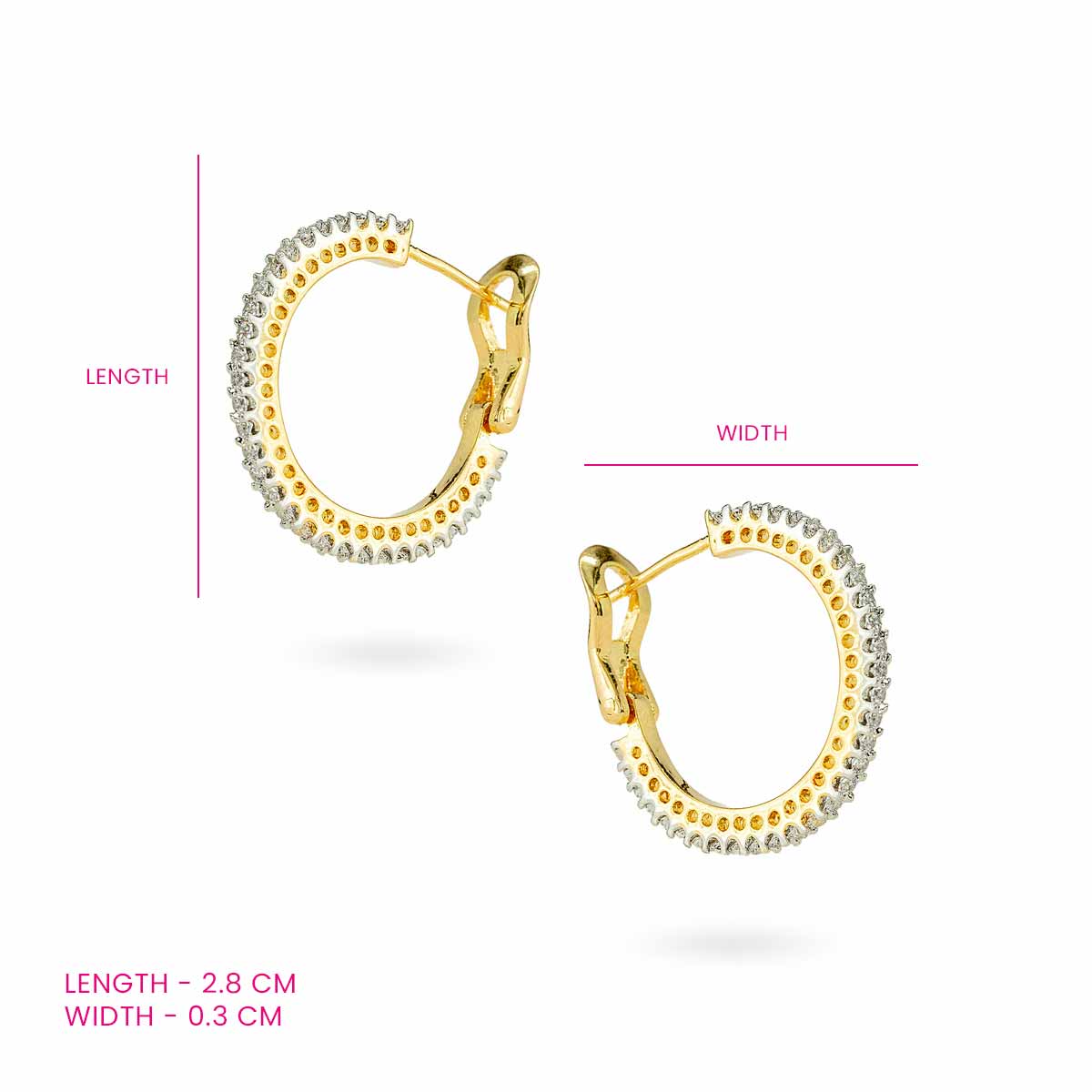 Elegant Textured Dual-Tone Hoop Earrings