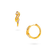 Twist Elegance Baguette CZ Hoops