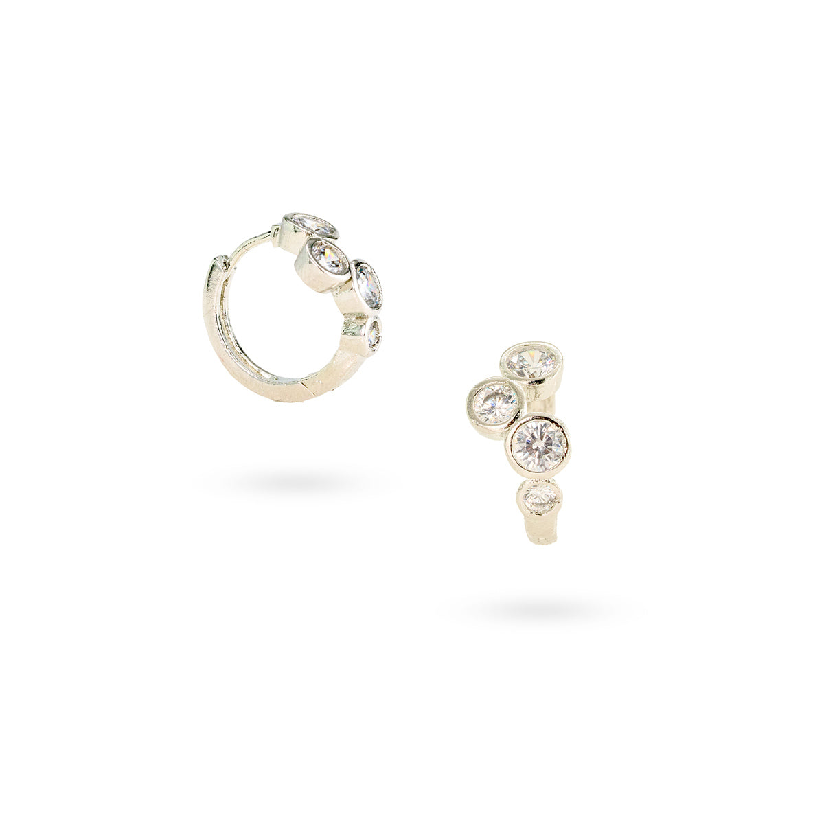 Twisted Charm CZ Studded Earrings