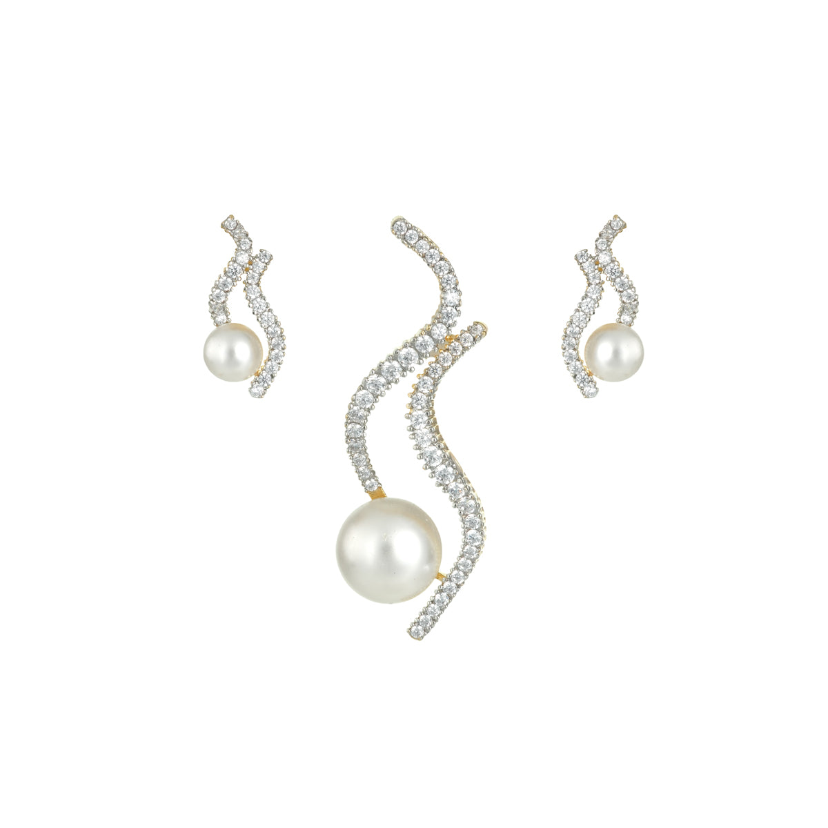 Swirl Pearl Grace Pendant Set