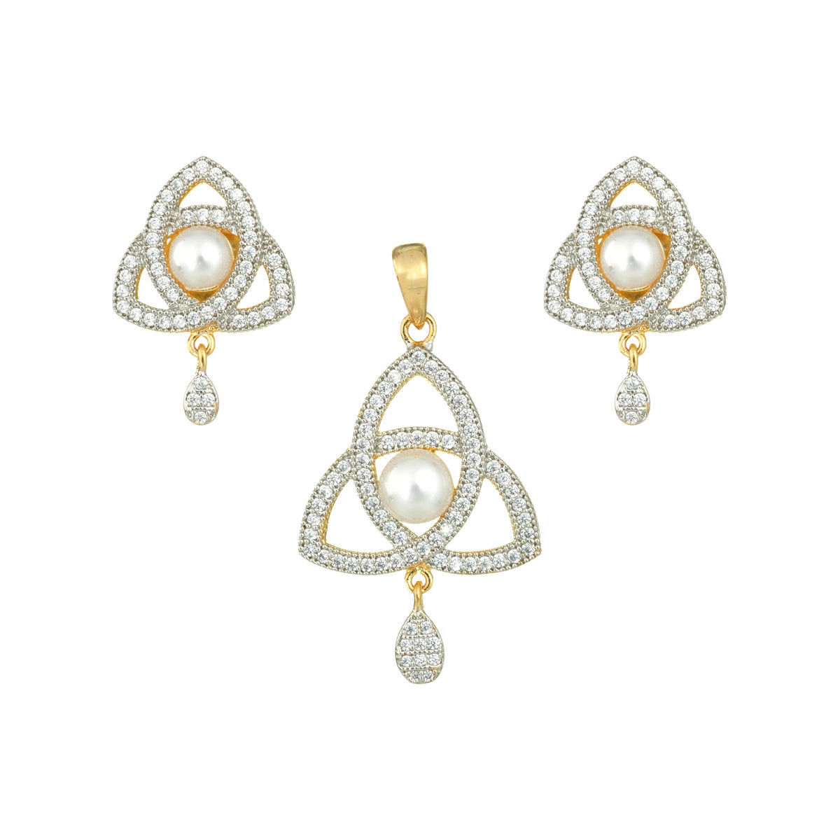 Trinity Pearl Pendant Set