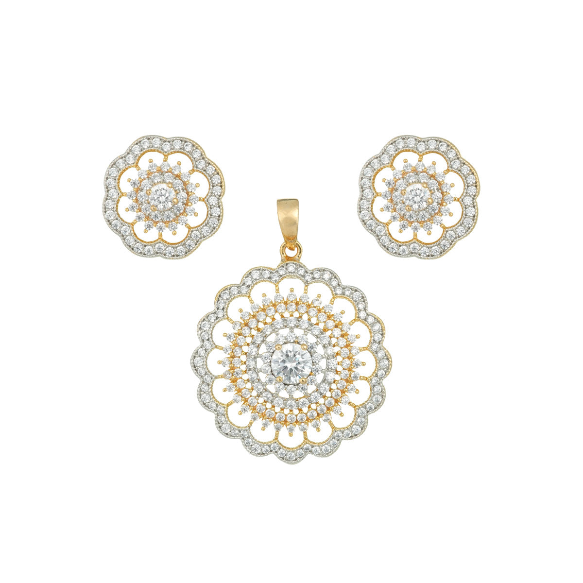 Golden Petal Pendant Set