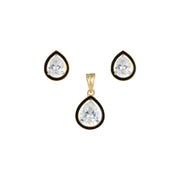 Teardrop Crystal Pendant Set