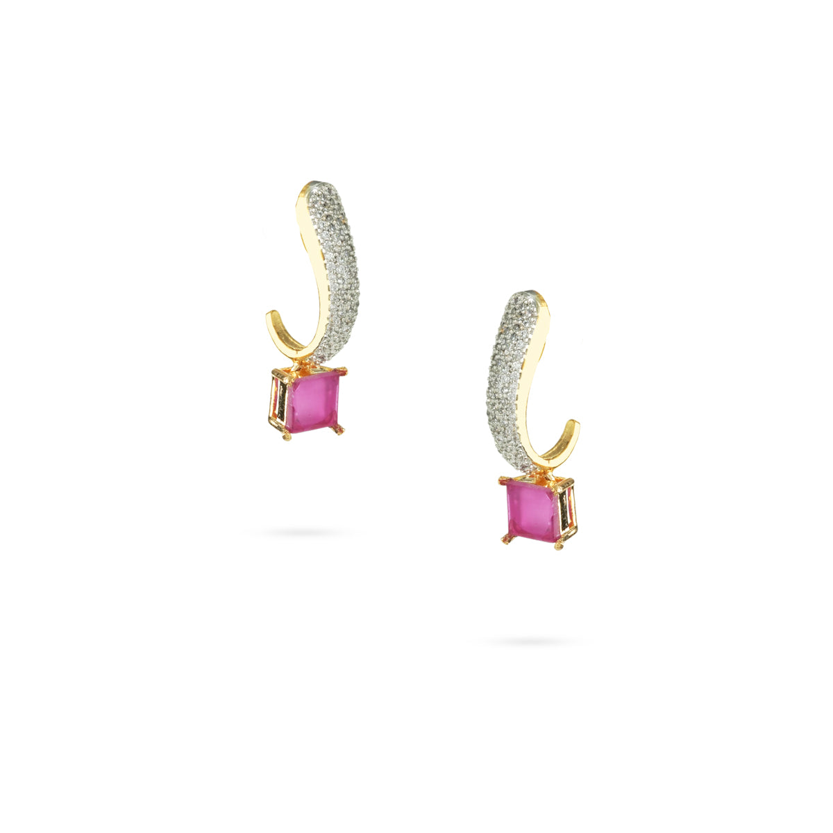 Gulaabi Arc Drop Earrings