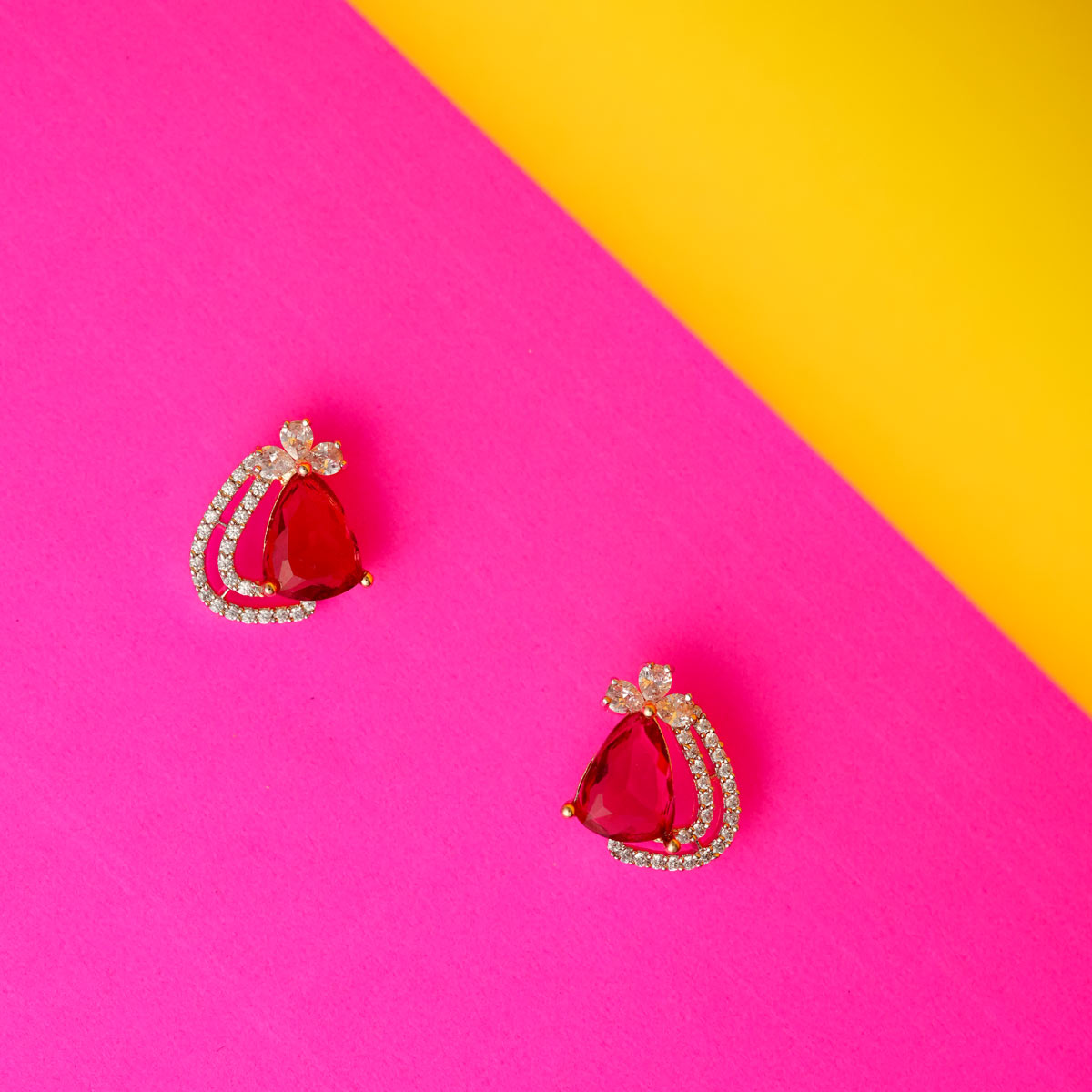 Blush Teardrop Stud Earrings