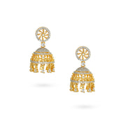 Golden Charm Jhumka Earrings