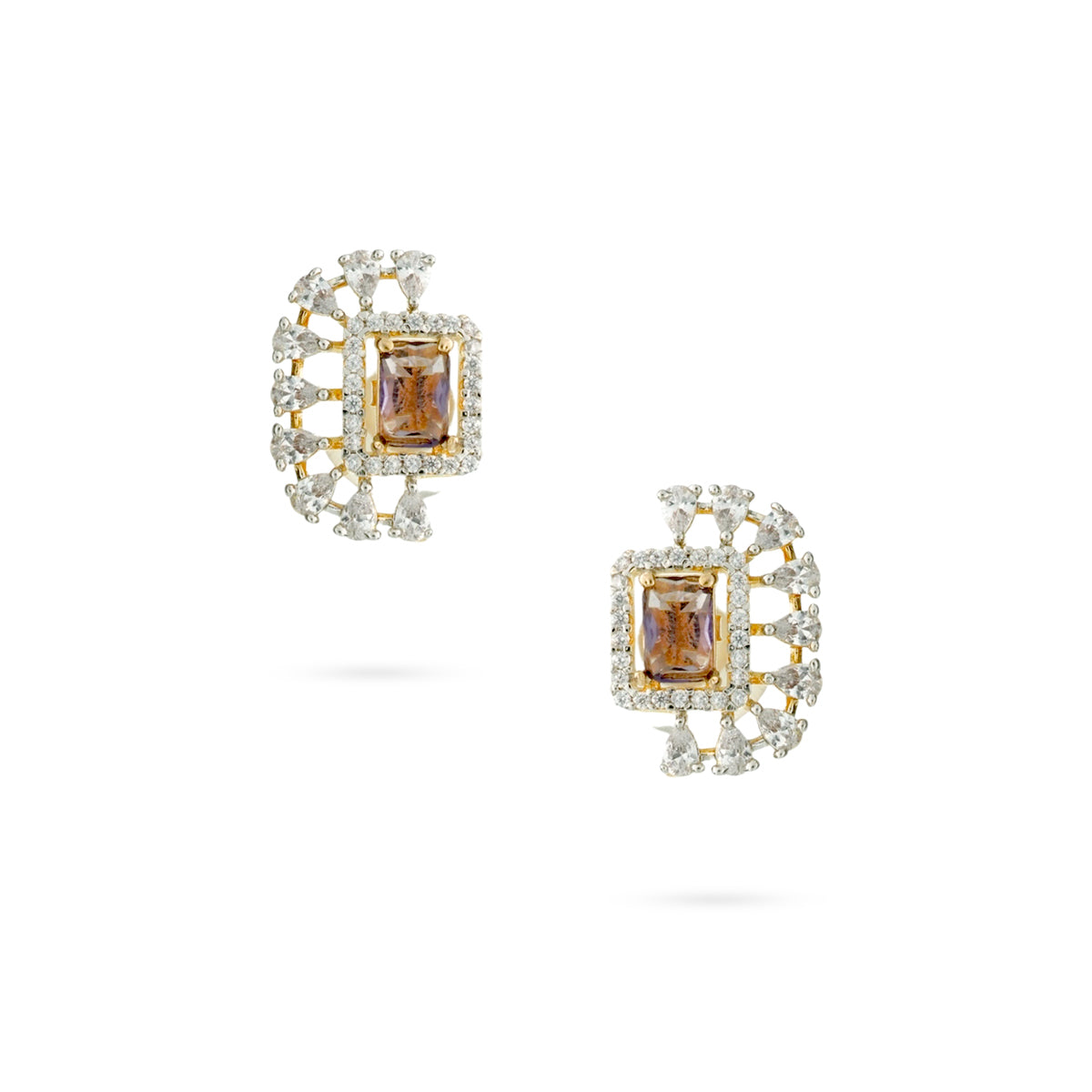 Sunburst Crystal Stud Earrings