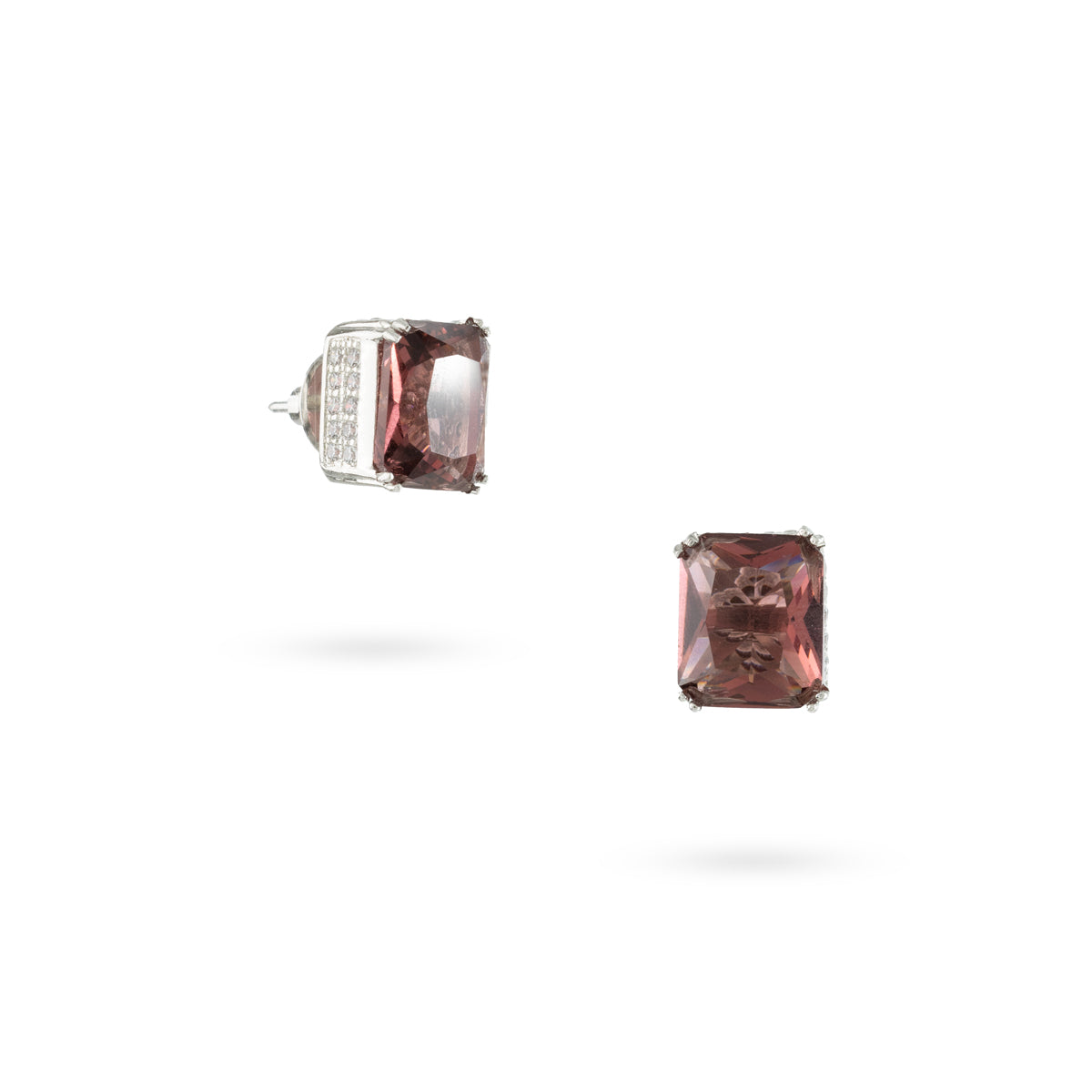 Garnet Radiance Stud Earrings