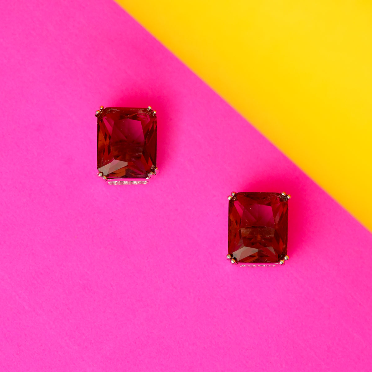 Garnet Radiance Stud Earrings