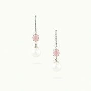 Elegant Drop Chain Pearl Earrings