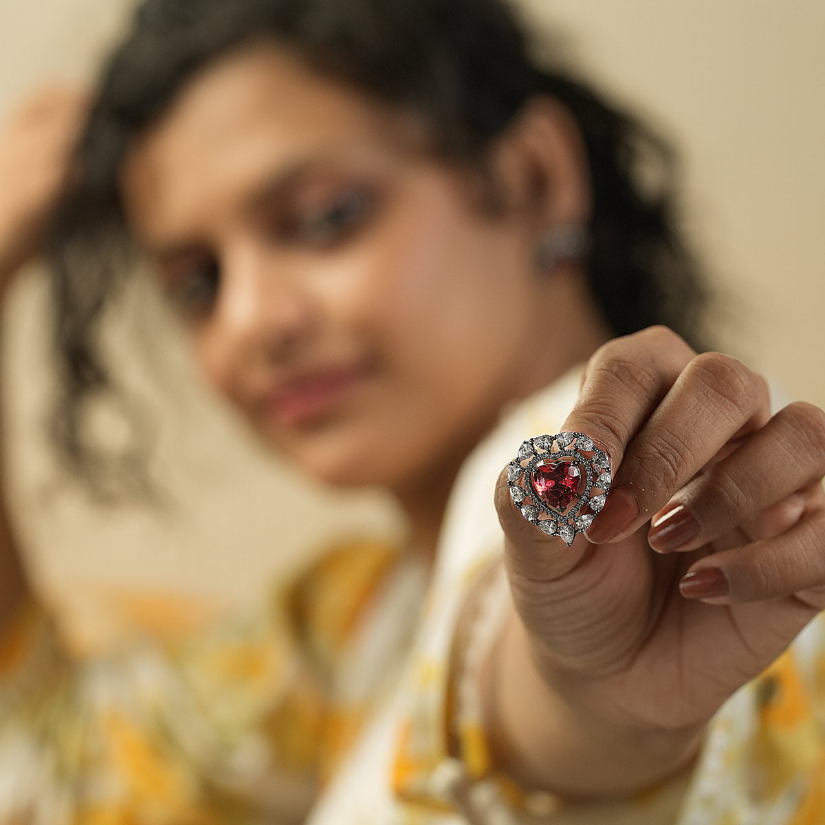 Dil-e-Ruby Earrings