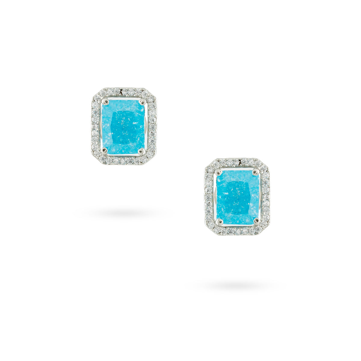 Aqua Blue Stone Earrings