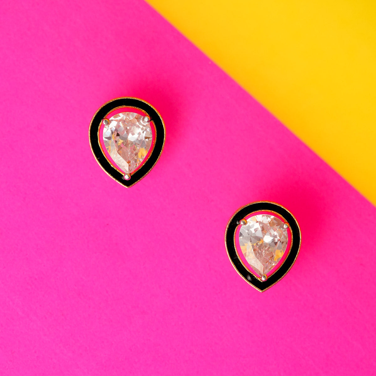 Pear-Shaped Stud Earrings