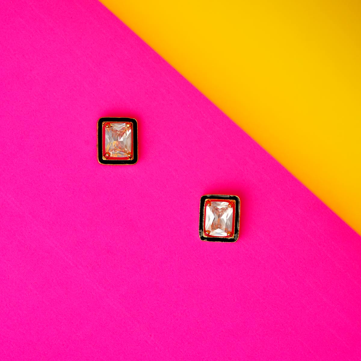 Square-Shaped Stud Earrings