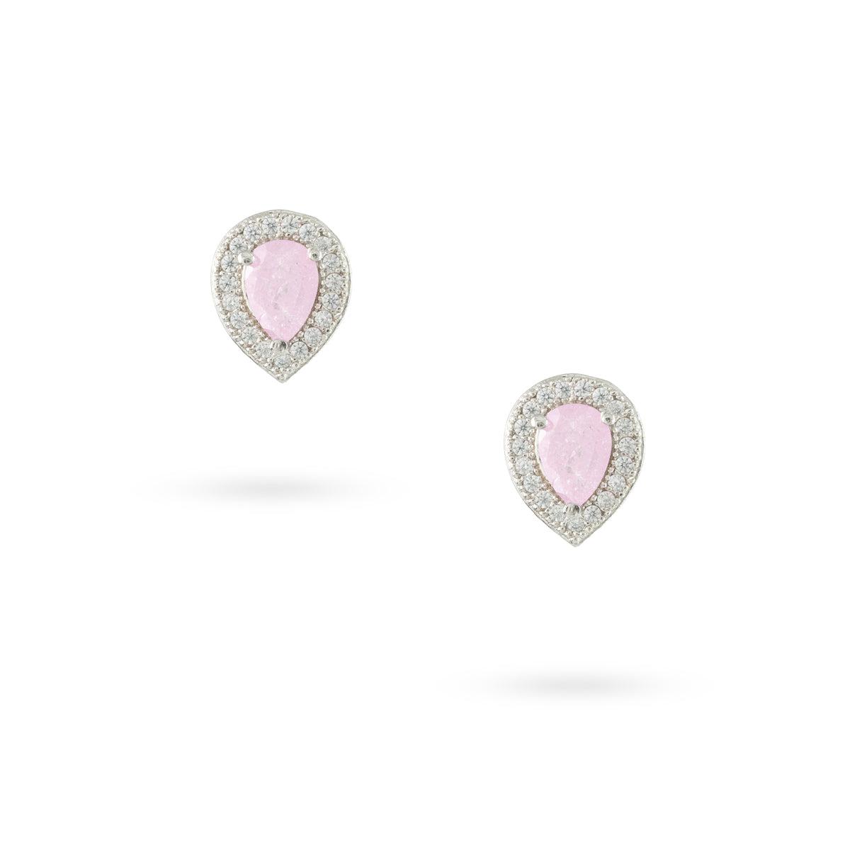 Pink Teardrop Stud Earrings