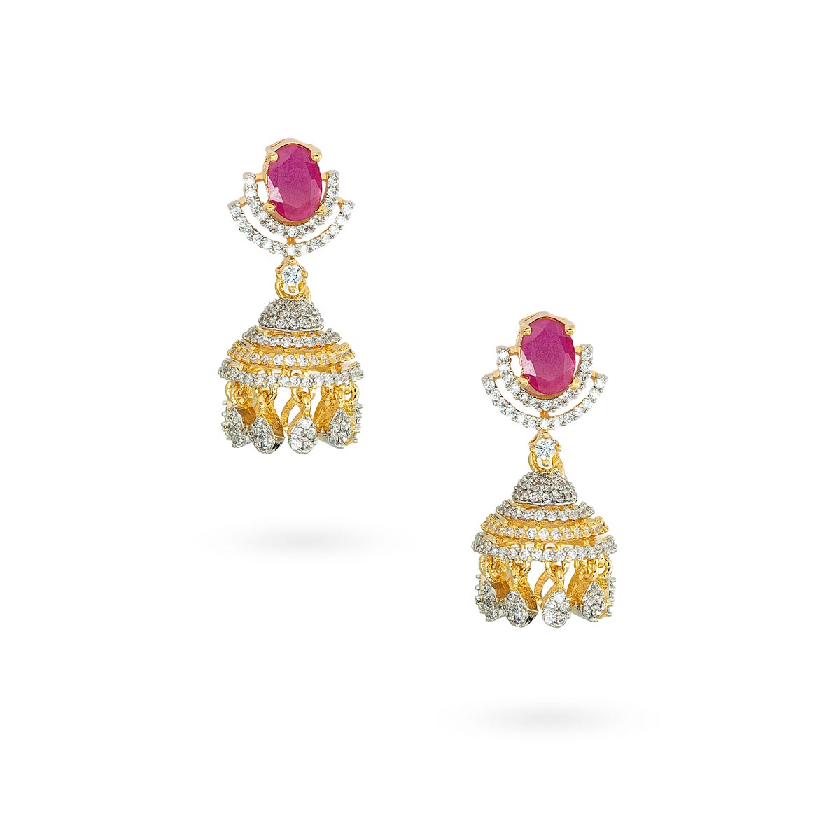 Gulabi Jhumka Earrings