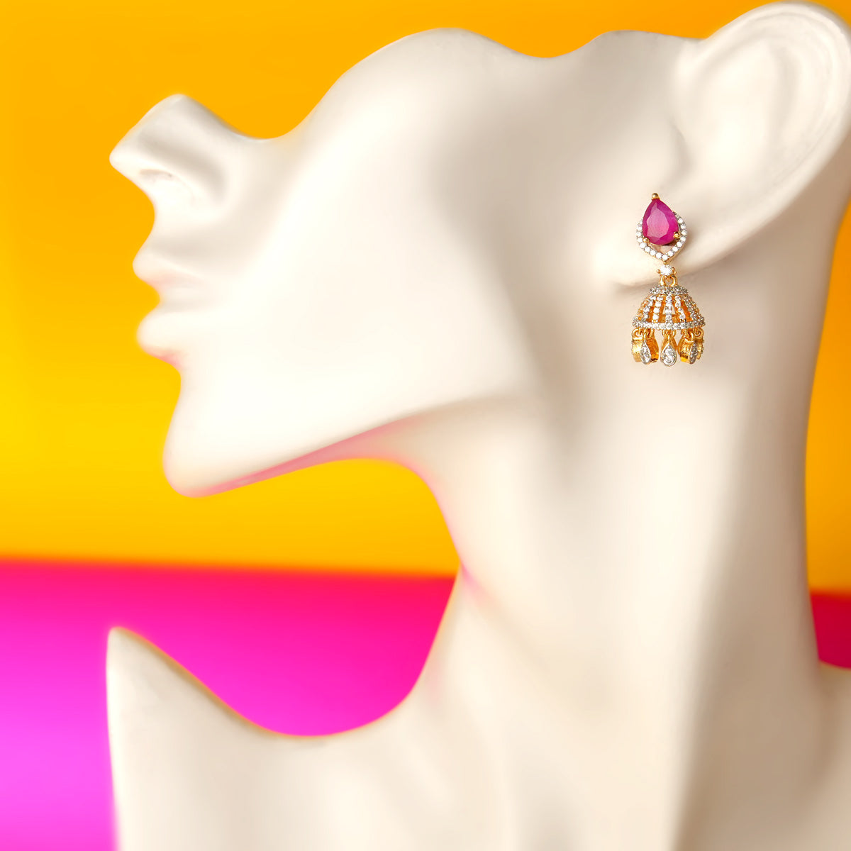 Ruby Chime Drop Earrings