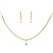 CZ Stone Necklace and Earrings Set